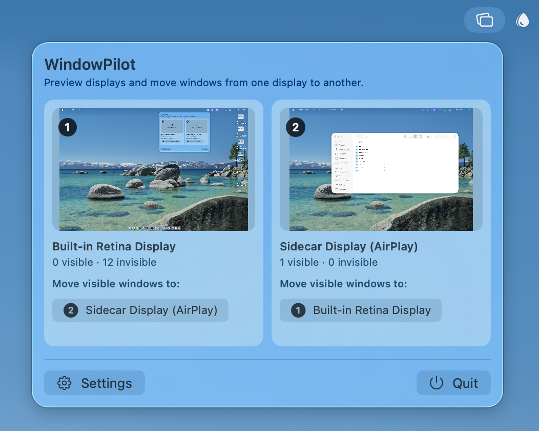 WindowPilot screenshot